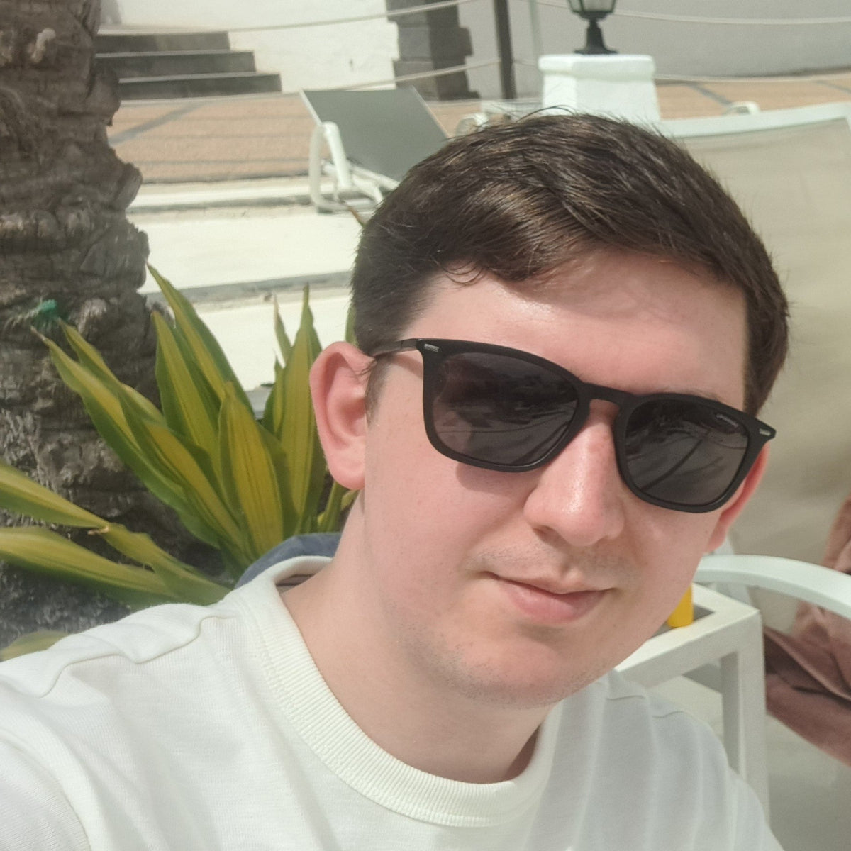 Person wearing sunglasses 